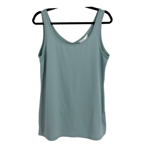 Reitmans Seafoam Blue/Green Rounded Square Neck Activewear Tank Top size 1x - Picture 13 of 13
